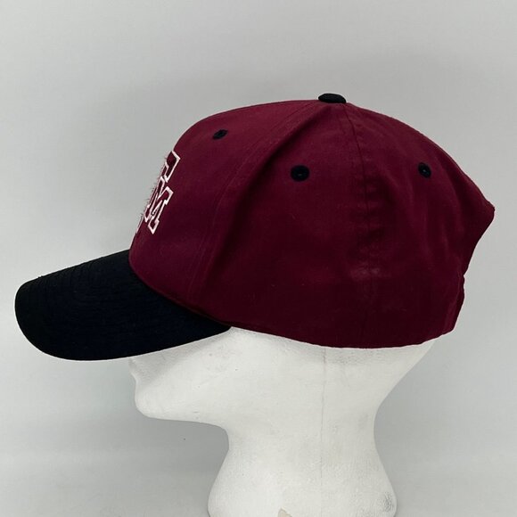 Texas A&M Logo Athletic Snapback Hat One Size Fits All Maroon And Black - Picture 5 of 14